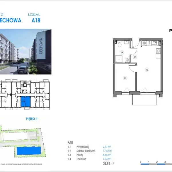 Mieszkanie A18 - Reda ul. Cechowa - ETAP 1
