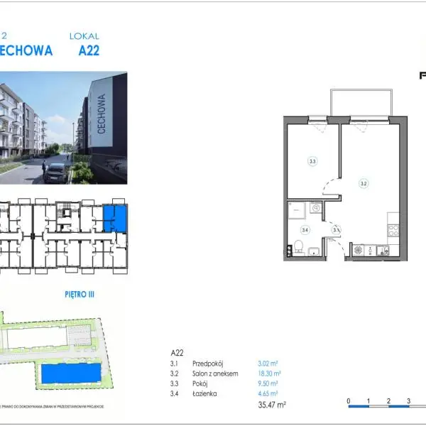 Mieszkanie A22 - Reda ul. Cechowa - ETAP 1