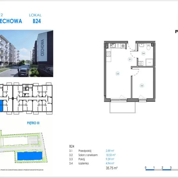 Mieszkanie B24 - Reda ul. Cechowa - ETAP 1