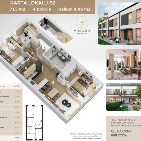 Mieszkanie B2 - Makowa Apartamenty