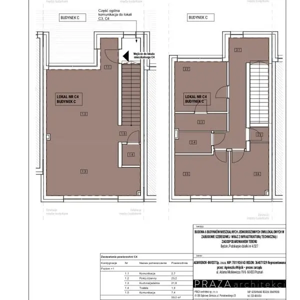 Lokal 4C Apartament dwupoziomowy - Będzin Podskarpie