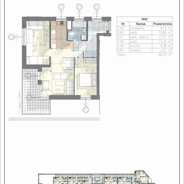 Mieszkanie L-40 - Residence Przewóz 41
